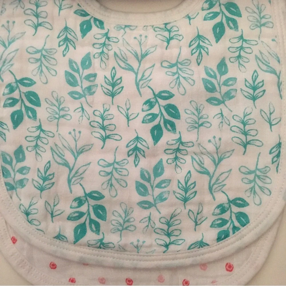 Snap Bibs 100% Cotton Muslin Floral Prints Set of 3 NEW | aden + anais
